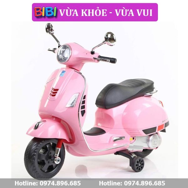 Xe máy điện trẻ em Vespa Q618 cỡ lớn 2 chỗ ngồi cho bé từ 3 tuổi